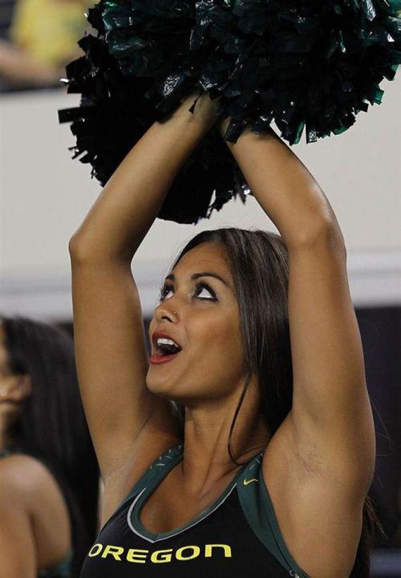 Latina cheerleader facial