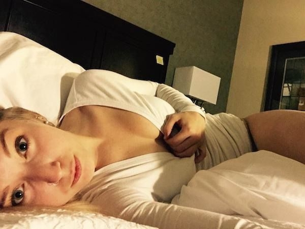 Pretty Teen Laying In Bed