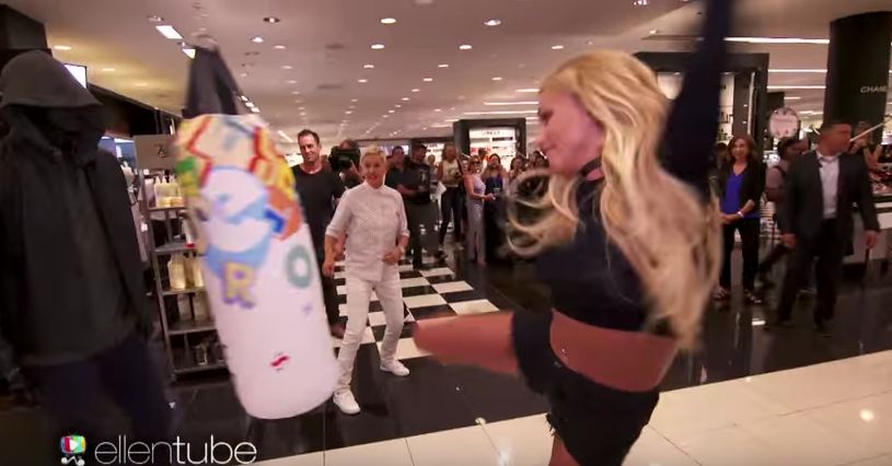 Ellen and Britney Spears Cause Mischief at the Mall - Barnorama