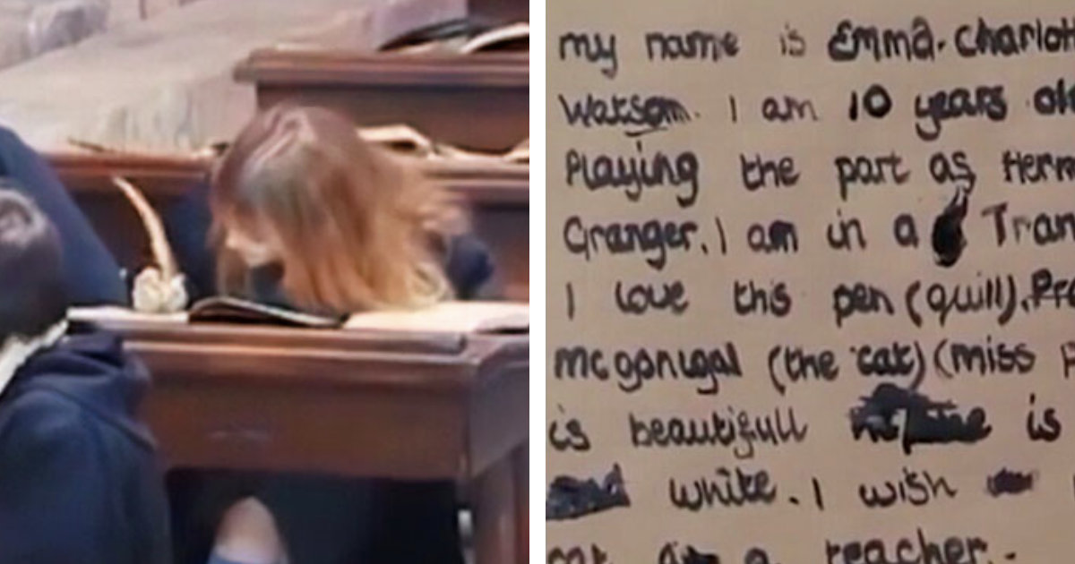 10 Yo Emma Watson Was Actually Writing With That Quill In