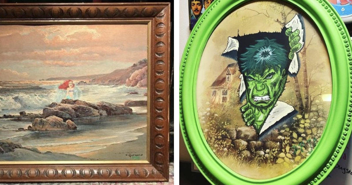 30 Awesome Thrift Store Paintings Barnorama   Paint 