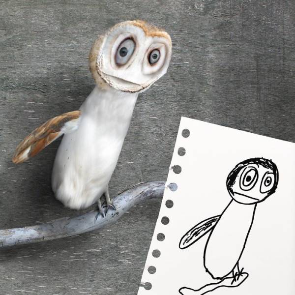 This Dad Recreates His Kids Drawings in Photoshop And It s Half 